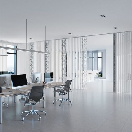 Flächenvorhänge und Vertikalanlagen