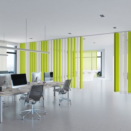 Flächenvorhänge und Vertikalanlagen